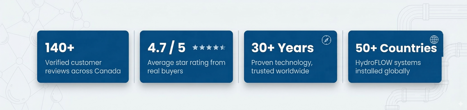 customer reviews, ratings and 30 years in 50 countries for HydroFLOW systems