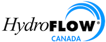 HydroFLOW Logo with Water Swirl