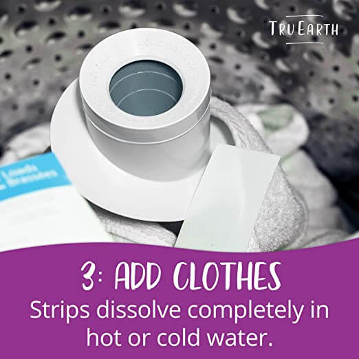 Tru Earth Eco-Strips - Step 3: add clothes