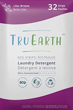 Tru Earth LILAC Scent, Biodegradable Laundry Detergent Sheets/Eco-Strips, 32 Count