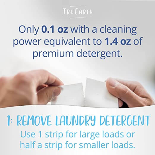 Tru Earth Eco-Strips - Step 1: remove laundry detergent