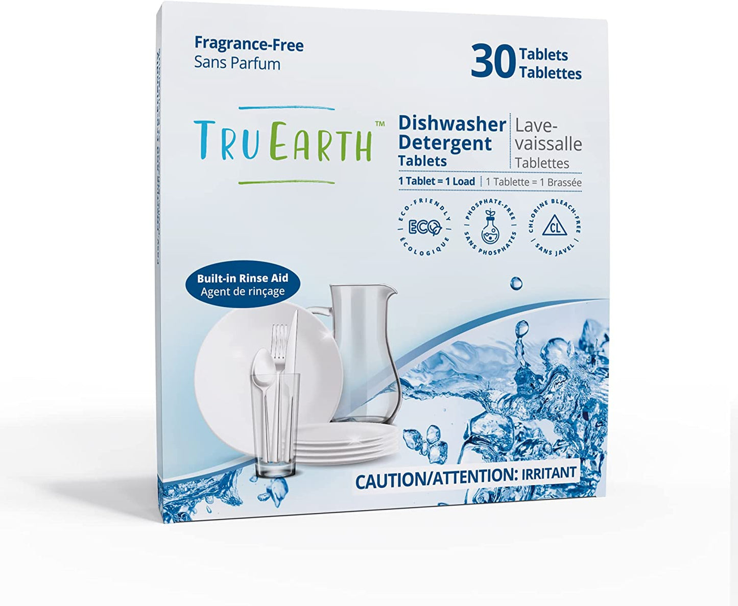Tru Earth Dishwasher Detergent Tablets | Eco-friendly | Super-Concentrated | Easy to Use | 30 Tablets